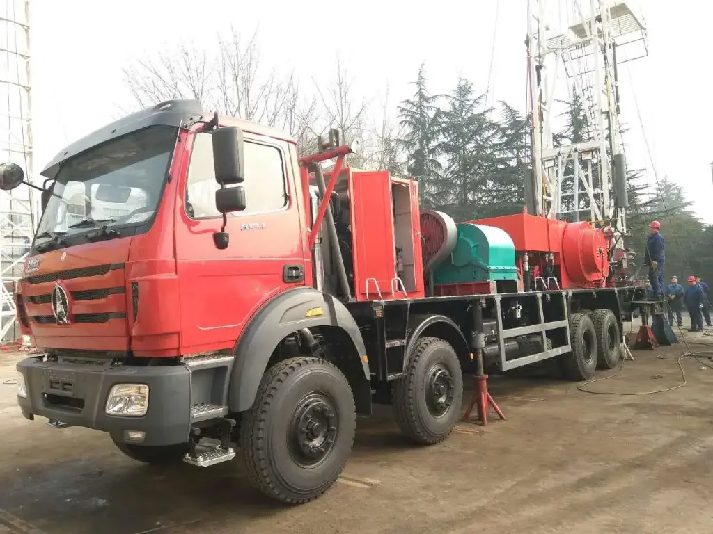 Truck mounted 1000m water well drilling rig